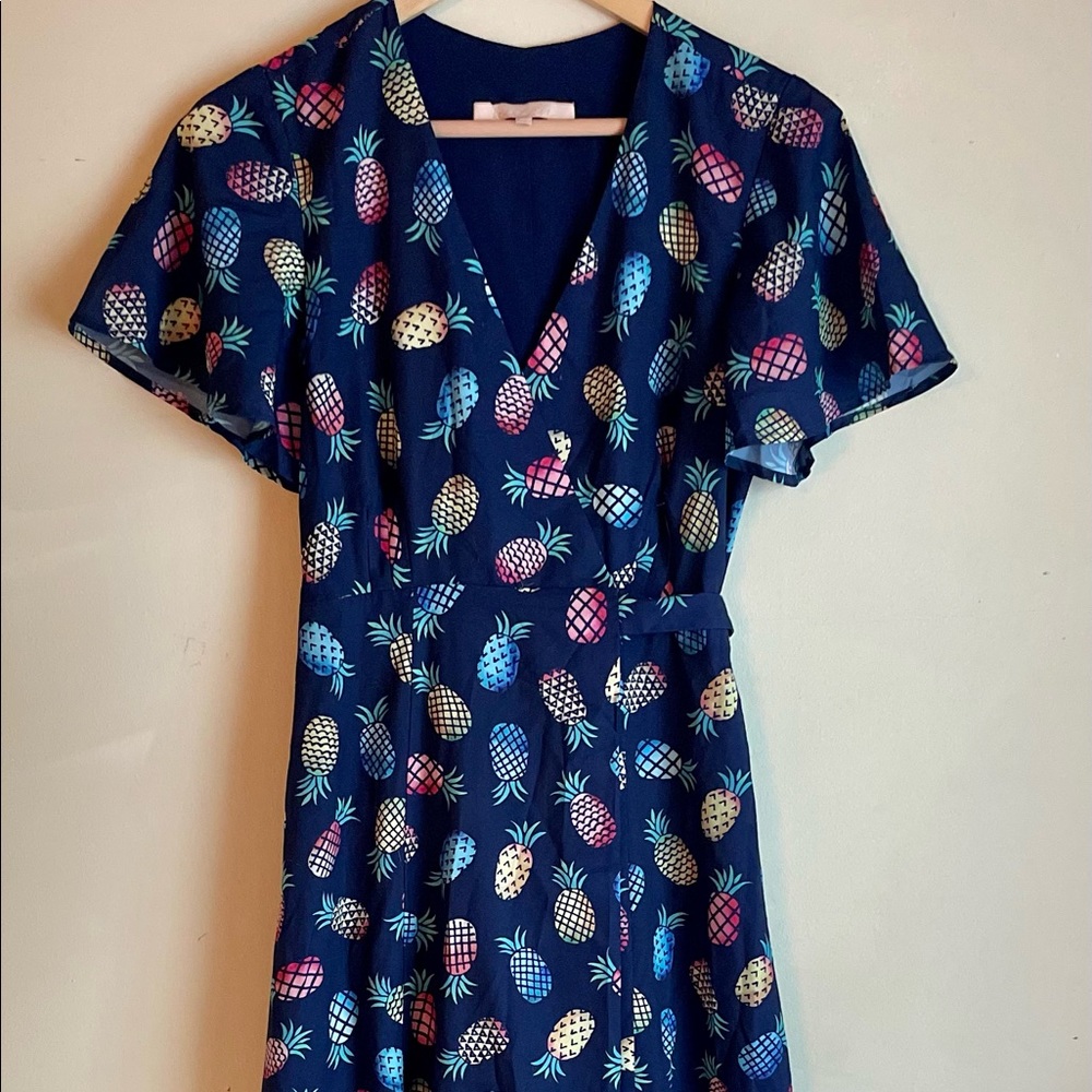 Hutch Pineapple Wrap Maxi Dress size small
